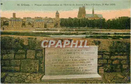 Cartes postales Orleans Plaque Commemorative de l'Entree de Jeanne d'Arc a l'Orleans (8 Mai 1429)