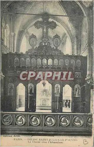 Cartes postales Paris Eglise Saint Julien le Pauvre Le Choeur avec l'Iconostase