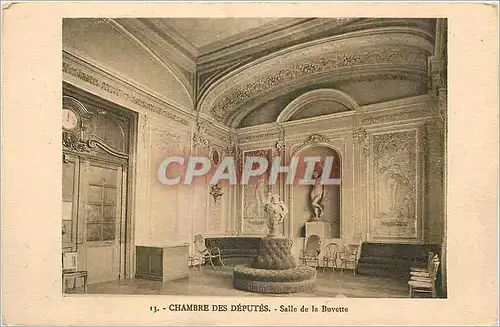 Cartes postales Chambre des Deputes Salle de la Buvette Paris