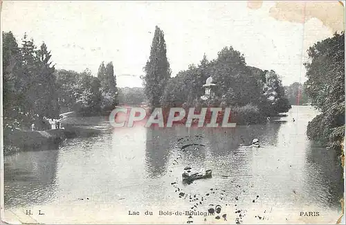 Cartes postales Paris Lac du Bois de Boulogne