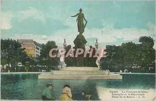 Cartes postales Paris La Fontaine de Dalou Triomphe de la Republique Place de la Nation