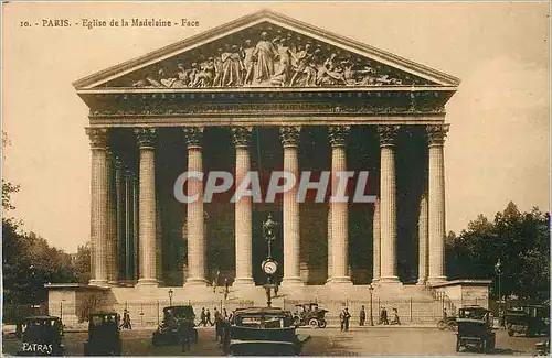 Cartes postales Paris Eglise de la Madeleine Face