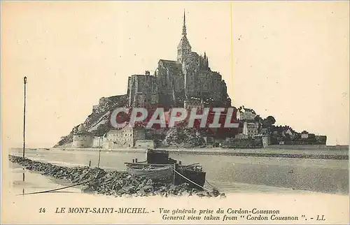 Ansichtskarte AK Le Mont Saint Michel Vue Generale prise du Cordon Couesnon