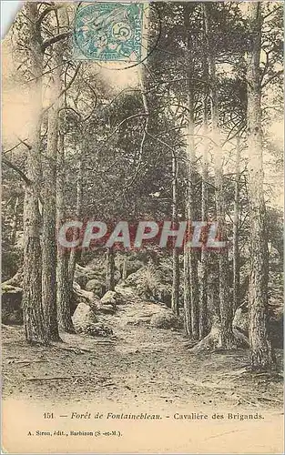 Ansichtskarte AK Foret de Fontainebleau Cavaliere des Brigands