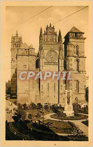 Cartes postales moderne Aveyron Rodez Cathedrale et Place d'Armes