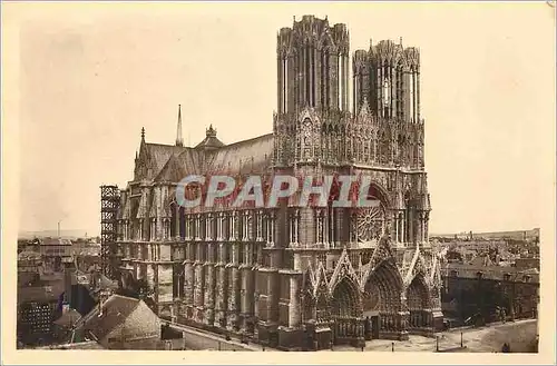 Moderne Karte La Cathedrale de Reims avant la Guerre Militaria