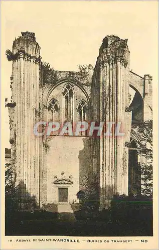 Ansichtskarte AK Abbaye de Saint Wandrille Ruines du Transept