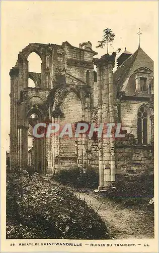 Ansichtskarte AK Abbaye de Saint Wandrille Ruines du Transept