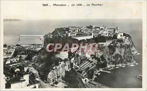 Moderne Karte Monaco La Ville Le Rocher
