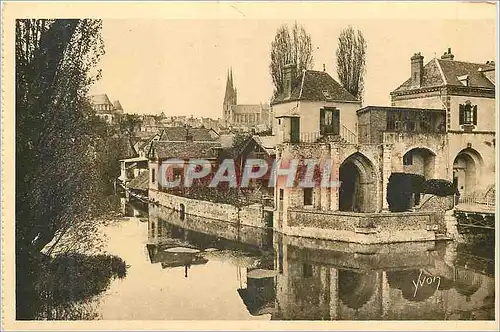 Ansichtskarte AK Chartres La Douce France Le Chateau d'Il et la Cathedrale