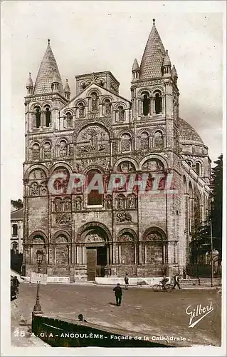 Moderne Karte Angouleme Facade de la Cathedrale