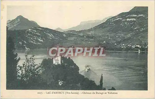 Ansichtskarte AK Lac d'Annecy (Hte Savoie) Chateau de Duingt et Talloies