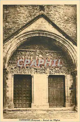 Ansichtskarte AK Conques (Aveyron) Portail de l'Eglise