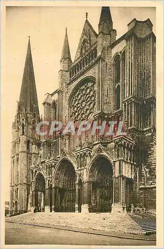 Cartes postales Chartres La Douce France Le Portail Sud et la Vieille Tour