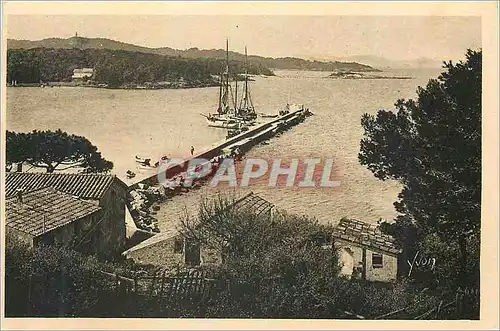 Ansichtskarte AK Les Iles d'Hyeres (Var) Cote d'Azur La Douce France Porquerolles La Rade Bateau