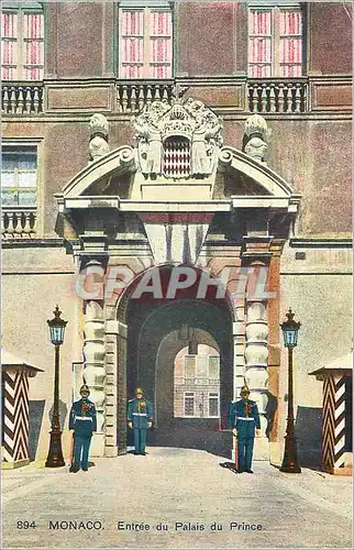 Cartes postales moderne Monaco Entree du Palais du Prince Militaria