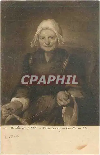Cartes postales Musee de Lille Vieille Femme Chardin
