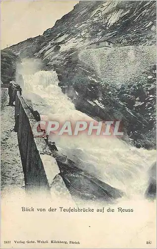 Cartes postales Blick von der Teufelsbrucke auf die Reuss