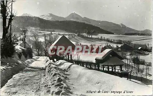 Moderne Karte Villard de Lans Paysage d'Hiver