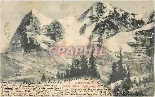 Cartes postales Wengernalp Eiger Monch und Jungfrau