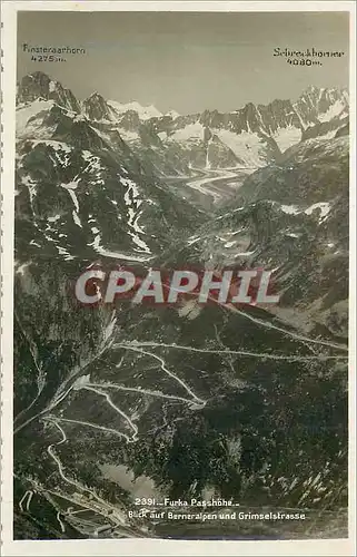 Cartes postales moderne Furka Passhohe Blick auf Berneralpen und Grimselstrasse