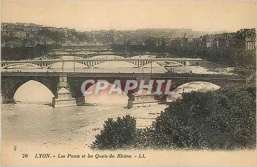 Cartes postales Lyon Les Ponts et les Quais du Rhone