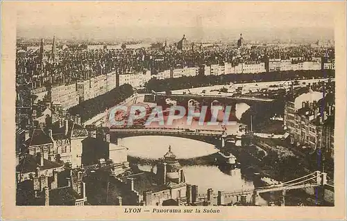 Cartes postales Lyon Panorama sur la Saone