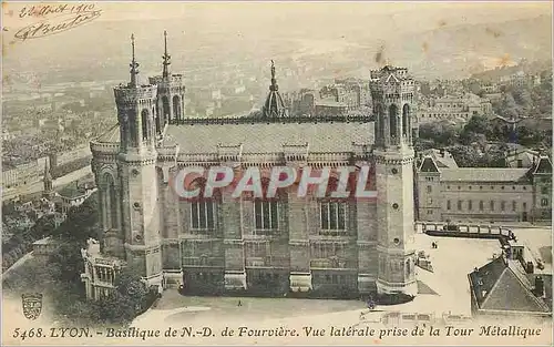 Ansichtskarte AK Lyon Basilique de N D de Fourviere Vue Laterale prise de la Tour Metallique