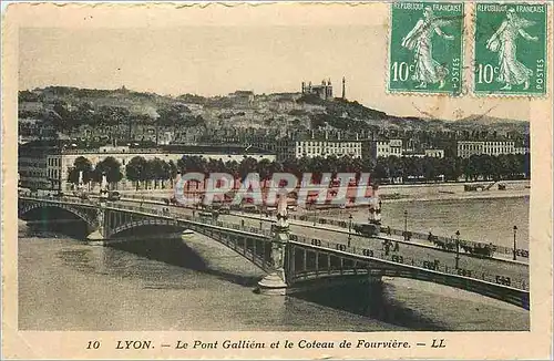 Ansichtskarte AK Lyon Le Pont Gallient et le Coteau de Fourviere