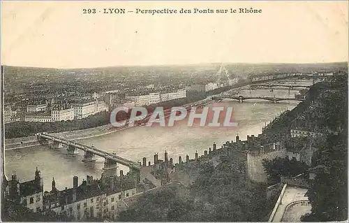 Ansichtskarte AK Lyon Perspective des Ponts sur le Rhone