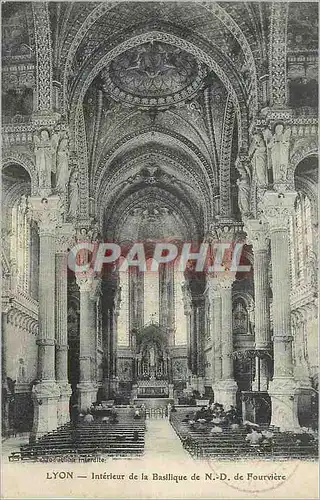 Cartes postales Lyon Interieur de la Basilique de N D de Fourviere