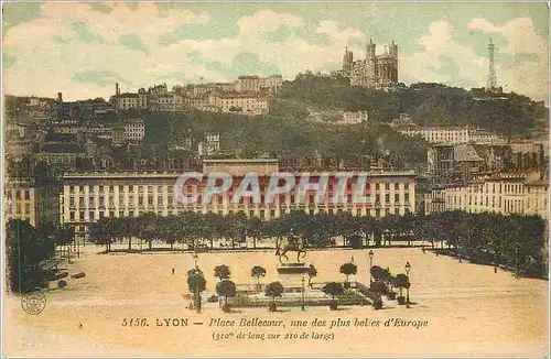 Ansichtskarte AK Lyon Place de Bellecour Une des Plus Belles d'Europe