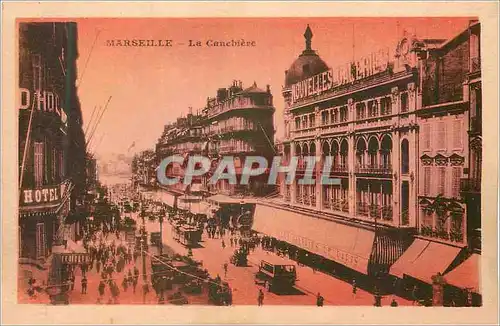 Ansichtskarte AK Marseille La Canebiere Tramway