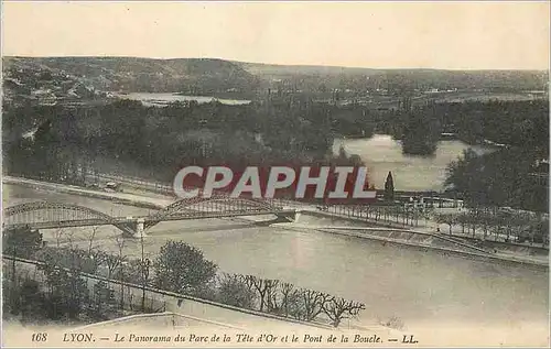 Ansichtskarte AK Lyon Le Panorama du Parc de la Tete d'Or et le Pont de la Boucle