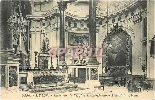 Cartes postales Lyon Interieur de l'Eglise Saint Bruno Detail du Choeur
