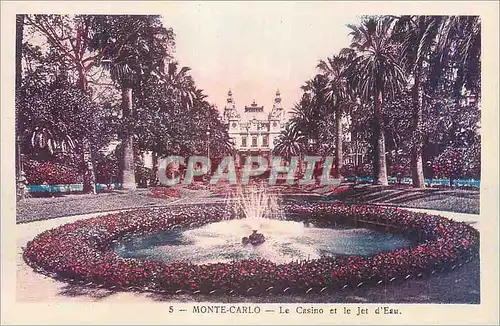 Cartes postales Monte Carlo Le Casino et le Jet d'Eau