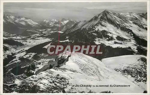 Cartes postales moderne Le Pic Chaussy vu du Sommet du Chamossaire