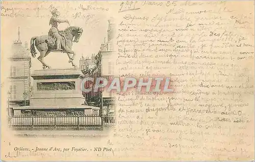 Cartes postales Orleans Jeanne d'Arc par Foyatier (carte 1900)