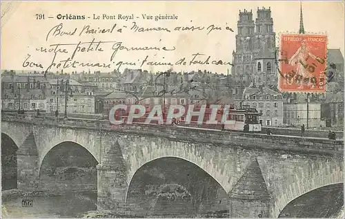 Cartes postales Orleans Le Pont Royal Vue Generale Tramway