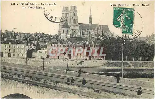 Cartes postales Orleans Les Quais La Cathedrale