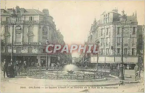 Cartes postales Orleans Le Square Albert Ier et l'Entree de la Rue de la Republique