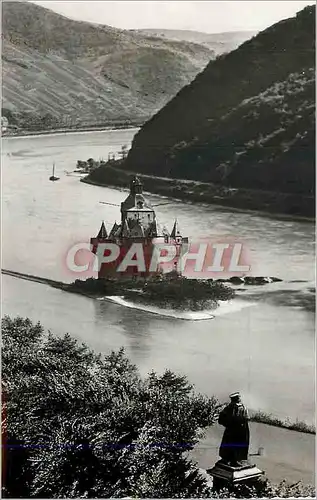 Cartes postales moderne Kaub am Rhein Blucherdenkmal und Platz