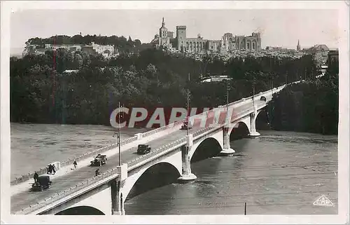 Moderne Karte Avignon Le Pont de Villeneuve et le Palais des Papes