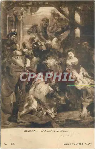 Cartes postales Musee d'Anvers Rubens L'Adoration des Mages