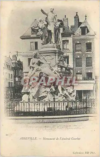 Cartes postales Abbeville Monument de l'Amiral Courbot
