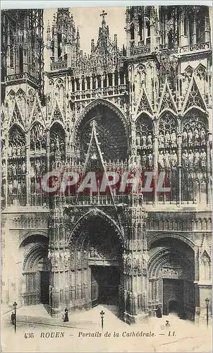 Cartes postales Rouen Portails de la Cathedrale