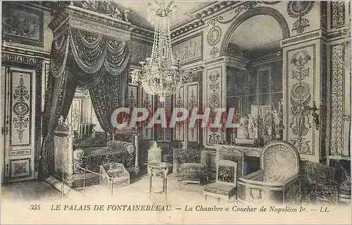 Ansichtskarte AK Le Palais de Fontainebleau La Chambre a Coucher de Napoleon Ier