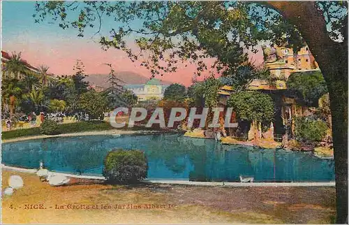 Cartes postales Nice La Grotte et les Jardins Albert 1er