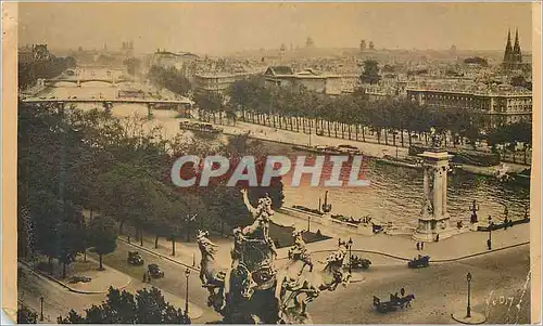 Ansichtskarte AK Paris en Flanant Perspective sur la Seine