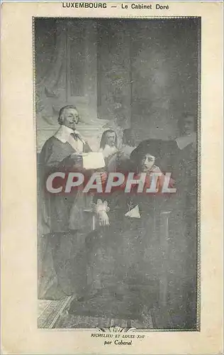 Ansichtskarte AK Luxembourg Le Cabinet Dore Richelieu et Louis XIII par Cabanel